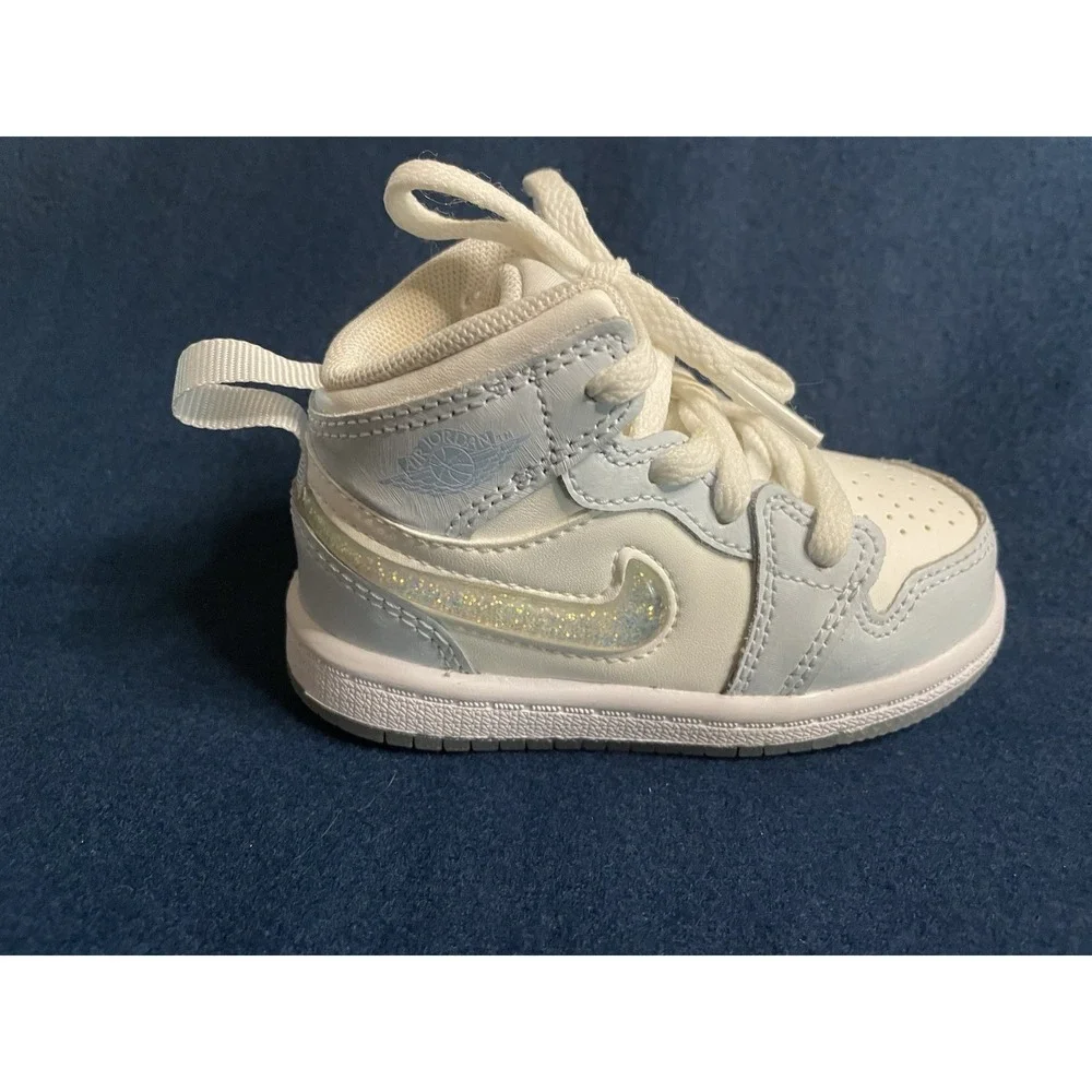Toddler's Jordan 1 Mid SE Blue Tint/Ice Blue (FQ9116 400) Size 5